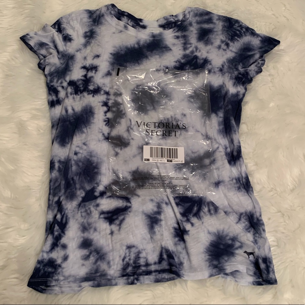 Victoria’s Secret Pink - Blue Tie Dye Shirt Medium